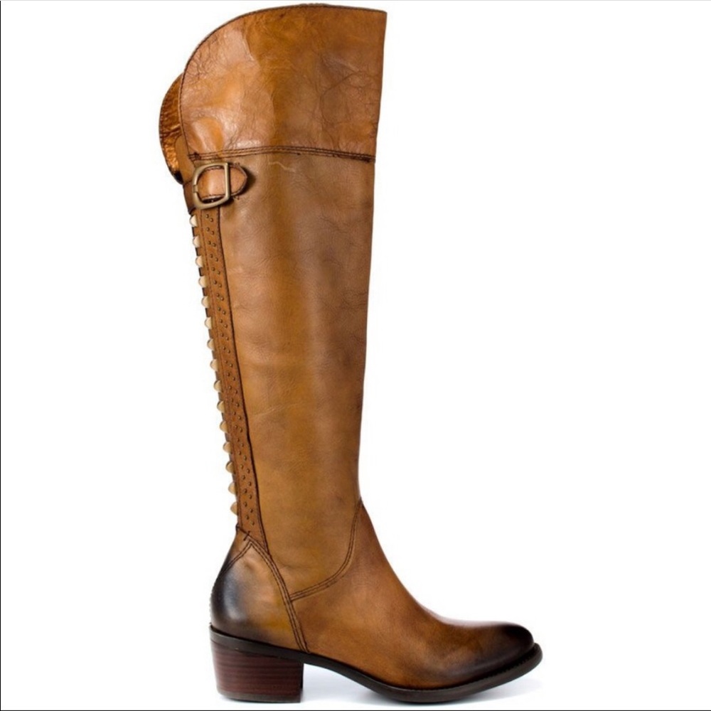 Vince Camuto leather studded knee high boots
